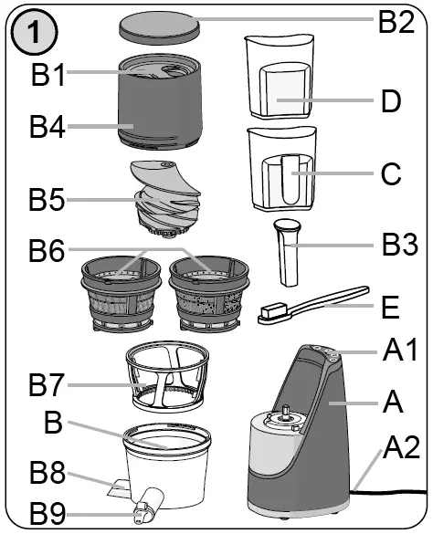 eta 1032 Vital Press Slow Juicer 01