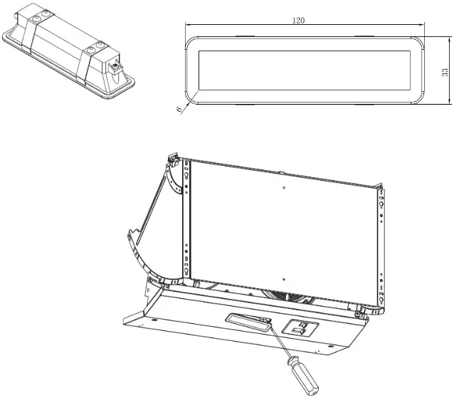 BENCHMARX NBP613NGR Cooker Hood -BULB