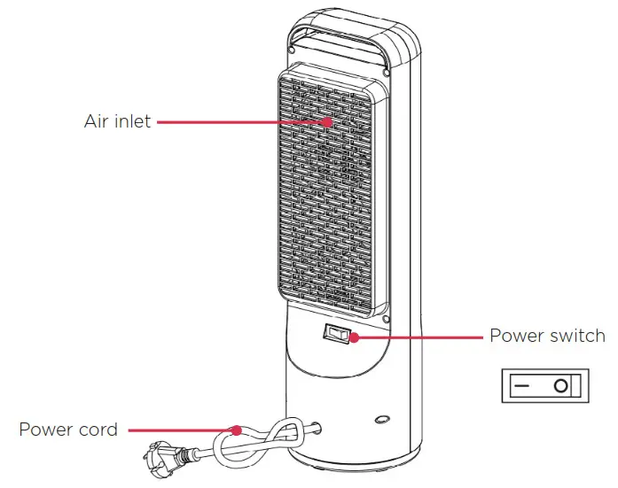 Dimplex 2kW DC Ceramic Tower Heater Electronic Controls DHCERA20E - Parts 2