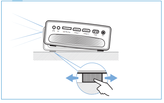 PHILIPS NPX645 NeoPix Ultra 2+ Home Projector - Adjustment knob