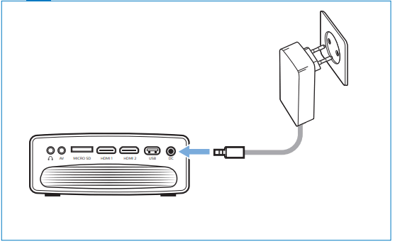 PHILIPS NPX645 NeoPix Ultra 2+ Home Projector - Power