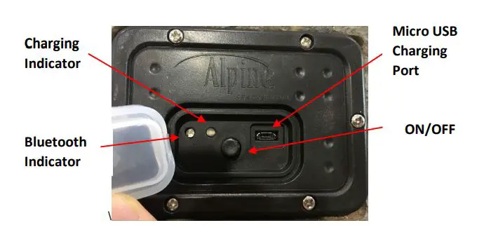 ALPINE Solar Bluetooth-Enabled Rock Speaker QLP542SLR-GR - Indicator