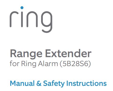 Range Extender for Ring Alarm 5B28S6 Instruction Manual
