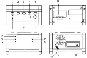 HANNLOMAX HX-138CR PLL Alarm Clock Radio-parts