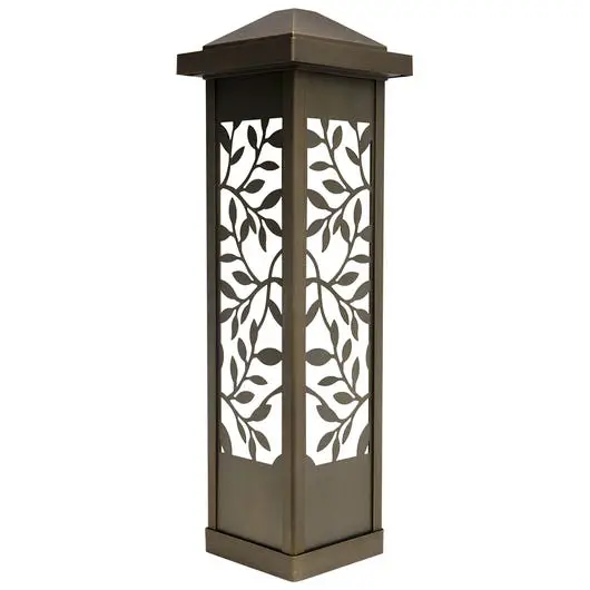 VOLT VPL-1019-26-4-BBZ Decorative Leaf Steel Bollard Panel (Bronze) featured