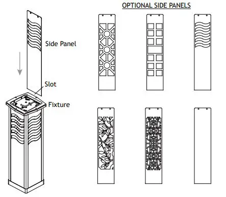 VOLT VPL-1019-26-4-BBZ Decorative Leaf Steel Bollard Panel (Bronze) fig 3