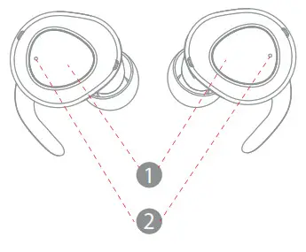 digitech AA2147 True Wireless Stereo Earbuds-Indicator light