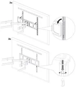 Attaching the TV to the wall mount