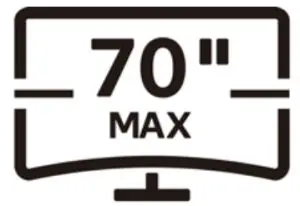 Suitable for TVs 32” – 70” maximum