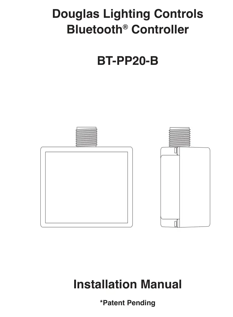 Douglas Lighting Controls Bluetooth Controller BT-PP20-B Installation Guide
