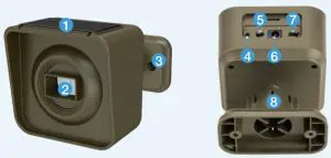 CHTOOCY CH-2056-Brown-1T2 Solar Wireless Driveway Alarm - sensor