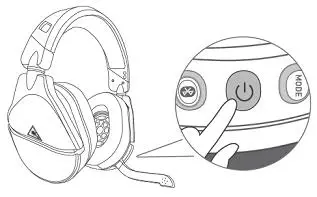 power the headset on