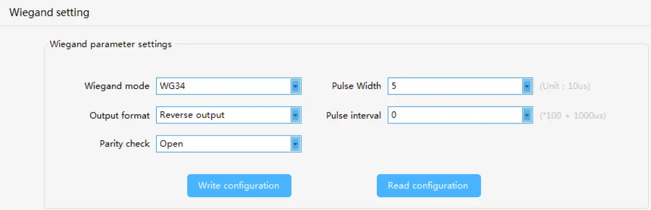 Wiegand Parameter Setting 01