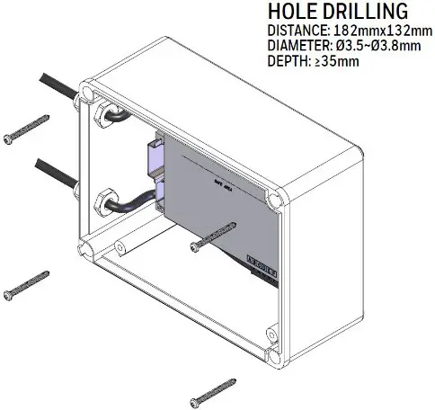 Mounting on wooden wall before