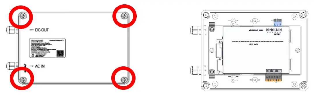 Remove the four screws holding the coverin place