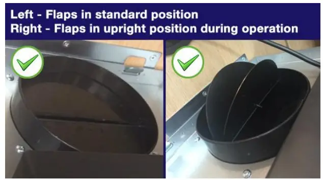 electriQ eiQCURV60 90 Cooker Hood User Manual - INSTALLATION OF THE FLAPS