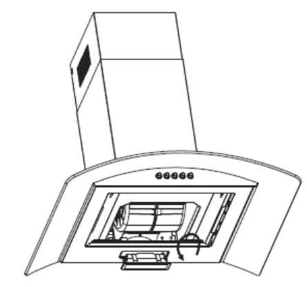 electriQ eiQCURV60 90 Cooker Hood User Manual - REPLACING THE BULB
