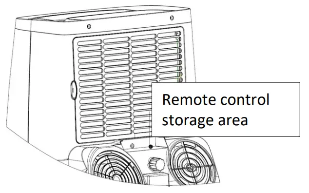 H Koenig kol7812 Portable Air Conditioner - Remote control