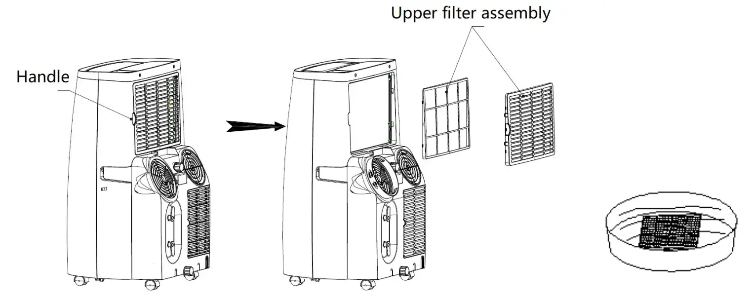H Koenig kol7812 Portable Air Conditioner -brush