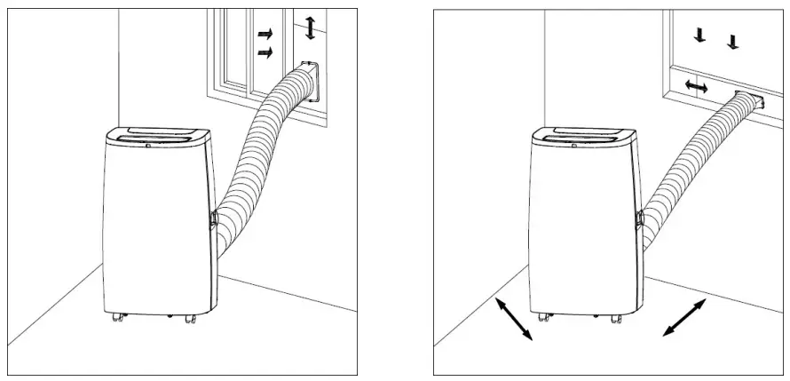 H Koenig kol7812 Portable Air Conditioner -ventilation