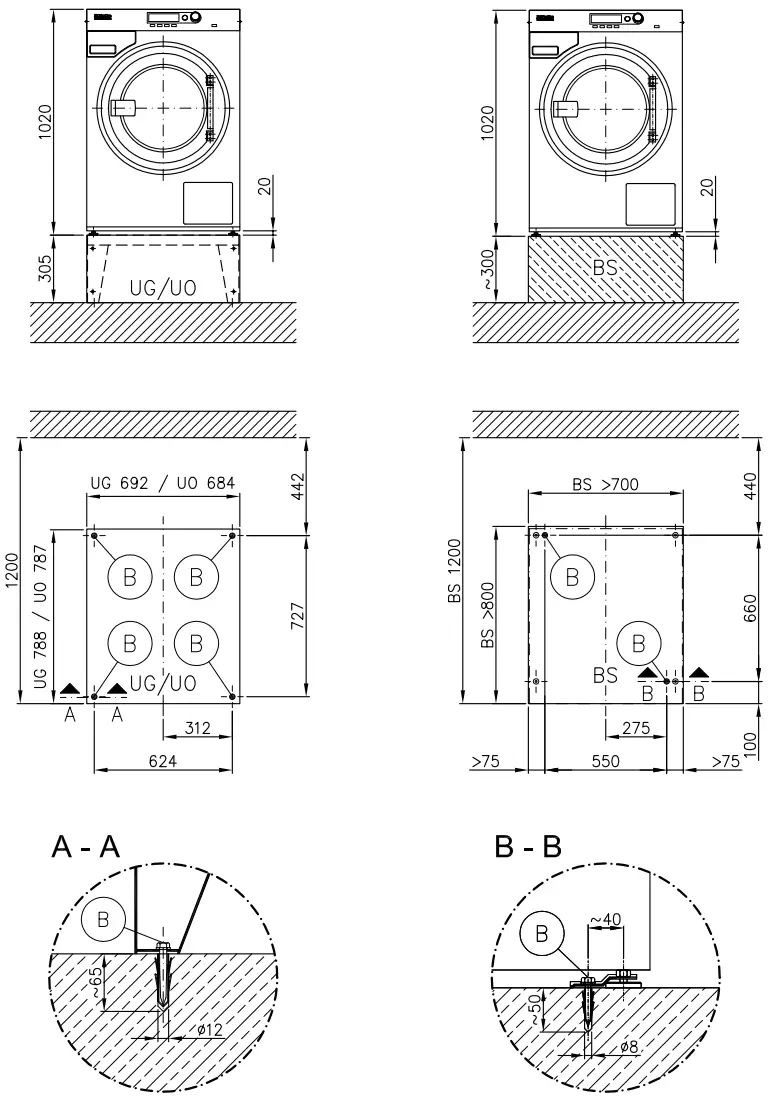 Miele PW 5105 EL AV Washer Extractor - Diagram 3