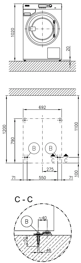 Miele PW 5105 EL AV Washer Extractor - Diagram 4
