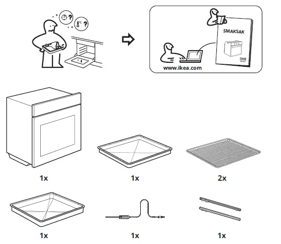 IKEA-Smaksak-Convection-Oven-With-Pyrolytic-Cleaning-Stainless-Steel-FIG-1