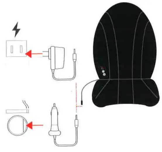 NuvoMed NVSC-4 Heated Seat Cushion Massager - SETTING UP THE MASSAGER