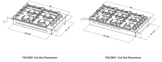 THOR TGC3601 Professional Drop In Gas Cooktop - fig 1