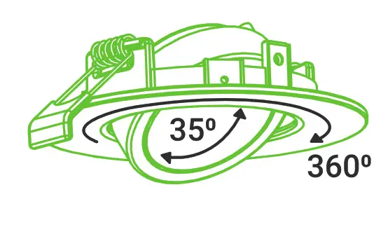 SUNCO Selectable Gimbal Slim LED Lights . Gimbal rotates 360°