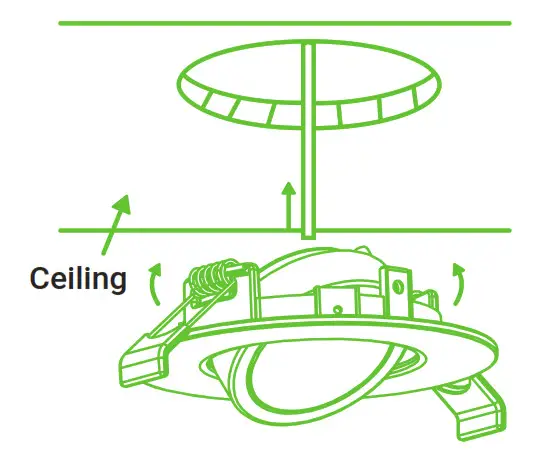 SUNCO Selectable Gimbal Slim LED Push up the spring