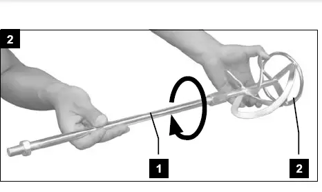 scheppach PM1200 1200W Electric Paddle Mixer FIG 2