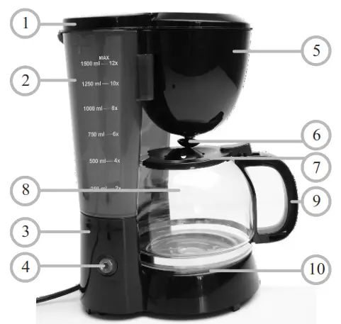 DOMO DO472K Coffee Maker - Parts