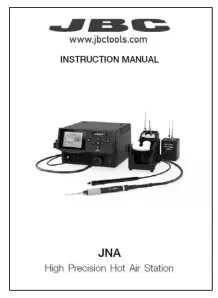 JBC JNAU Series JNAU-9A High-Precision Hot Air Control Unit - Packing List1