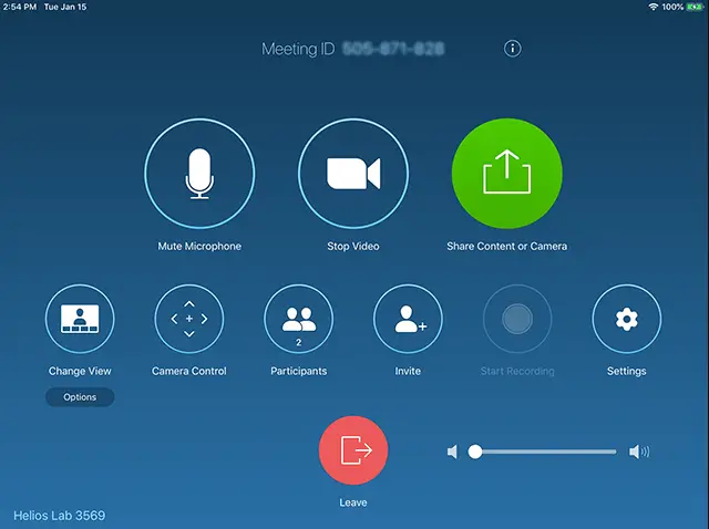 Zoom Rooms Meeting Controls