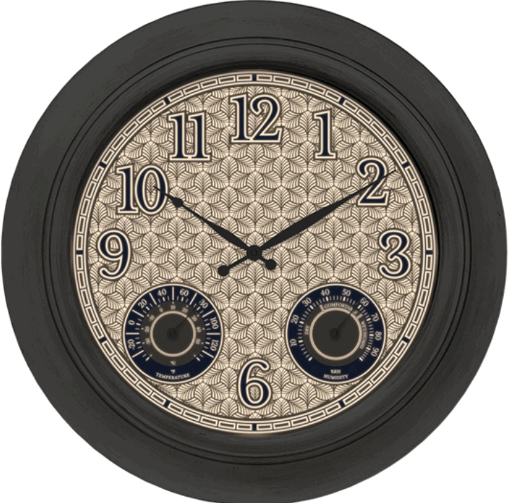 LA CROSSE TECHNOLOGY 4353256 Lighted Geometric Leaf Wall Clock