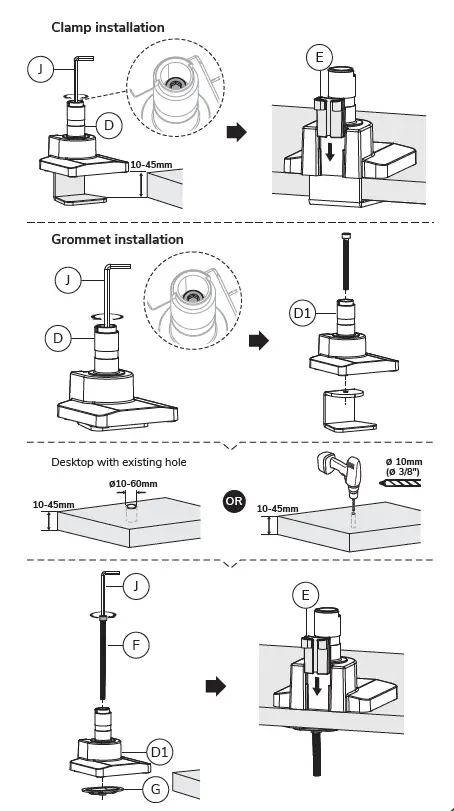Neomounts DS70-450WH1 Monitor Desk Mount fig 3