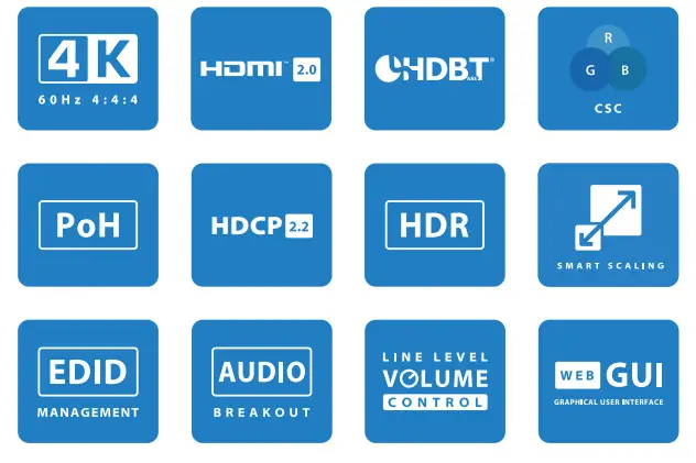 BLUSTREAM PRO88HBT100CS Custom Pro 8x8 HDBaseT CSC Matrix - icon 1