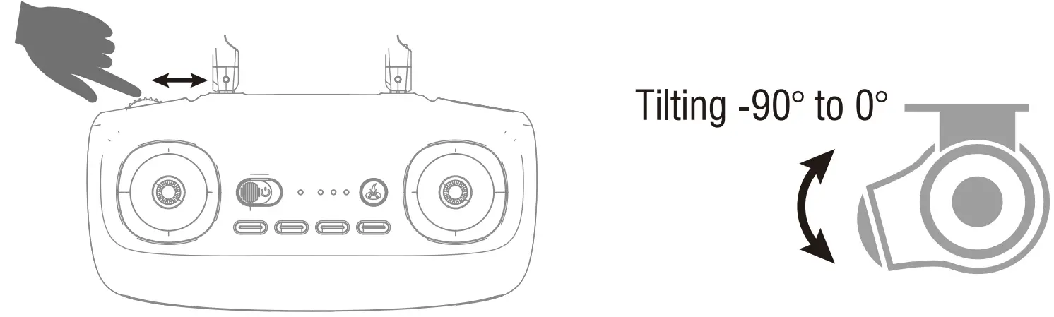 udiRC U59 RC Quadcopter Drone - Scroll Gimbal button