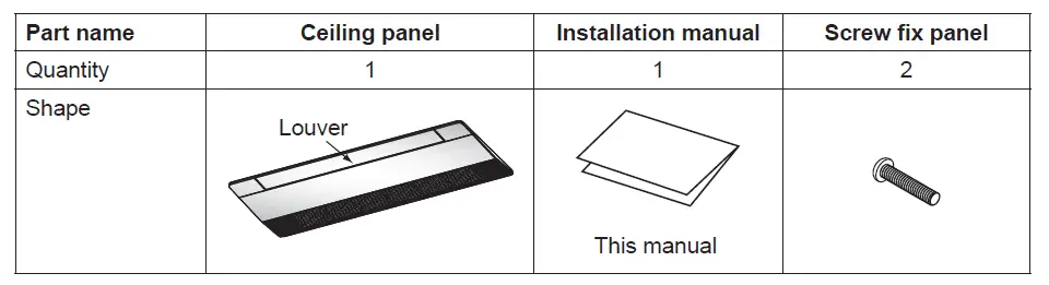TOSHIBA RBC-UY32P-UL Carrier Ceiling Panel  fig (1)