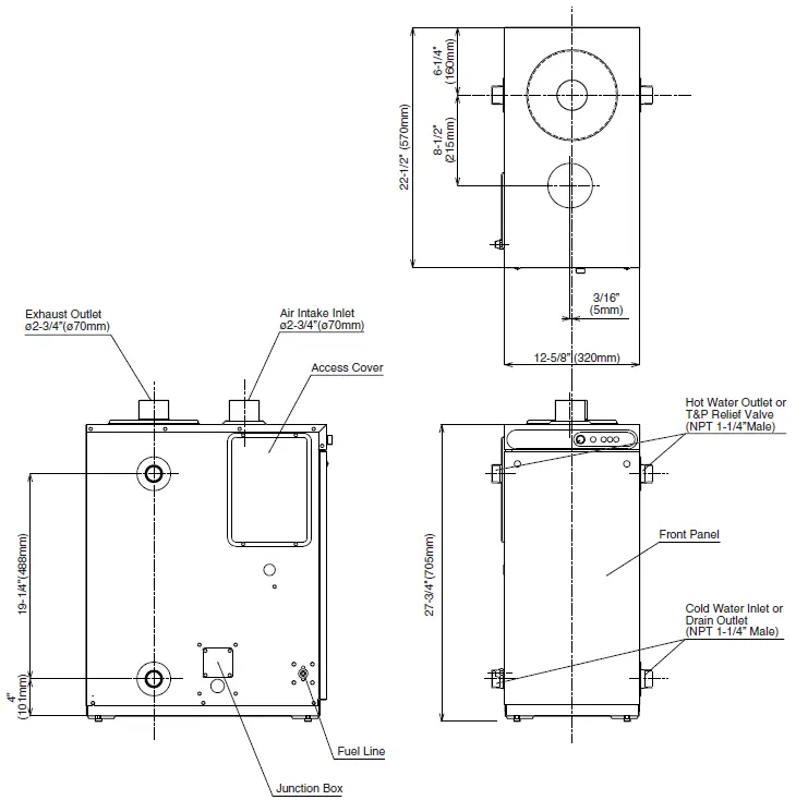 TOYOTOMI OM-180 Instantaneous Oil-Fired Water Heater-7