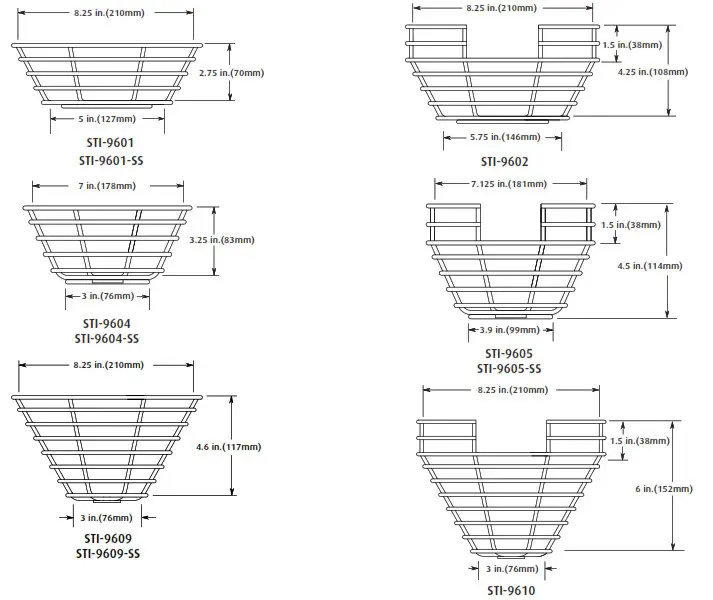 STI Ceiling Mounted Smoke Detector Guards - Cover