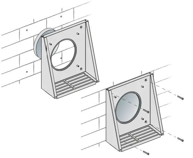 FLEXIT 116002 Roomie Accessories Singel Room Ventilator Hood - back wall
