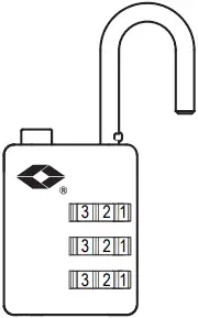 Kmart P_42586937 TSA Travel Lock Combo - Black A03