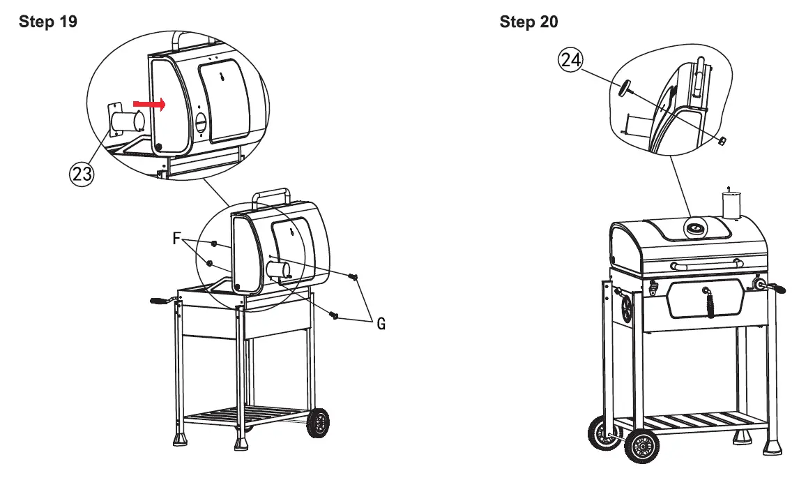 Royal Gourmet CD1824E 24 Inch Charcoal Grill 14