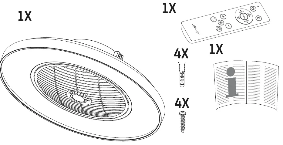 Shada Ceiling Light with Fan 1
