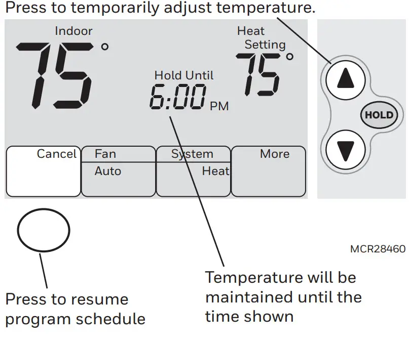 resideo M37771 FocusPro® TH6320R Wireless - override