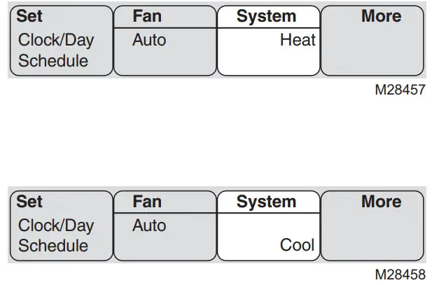 resideo M37771 FocusPro® TH6320R Wireless - system settings