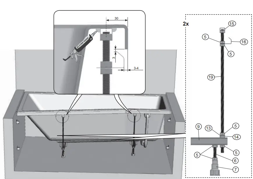 RAVAK-BeHappy-II-150-Front-Panel-Bathtub-fig-24