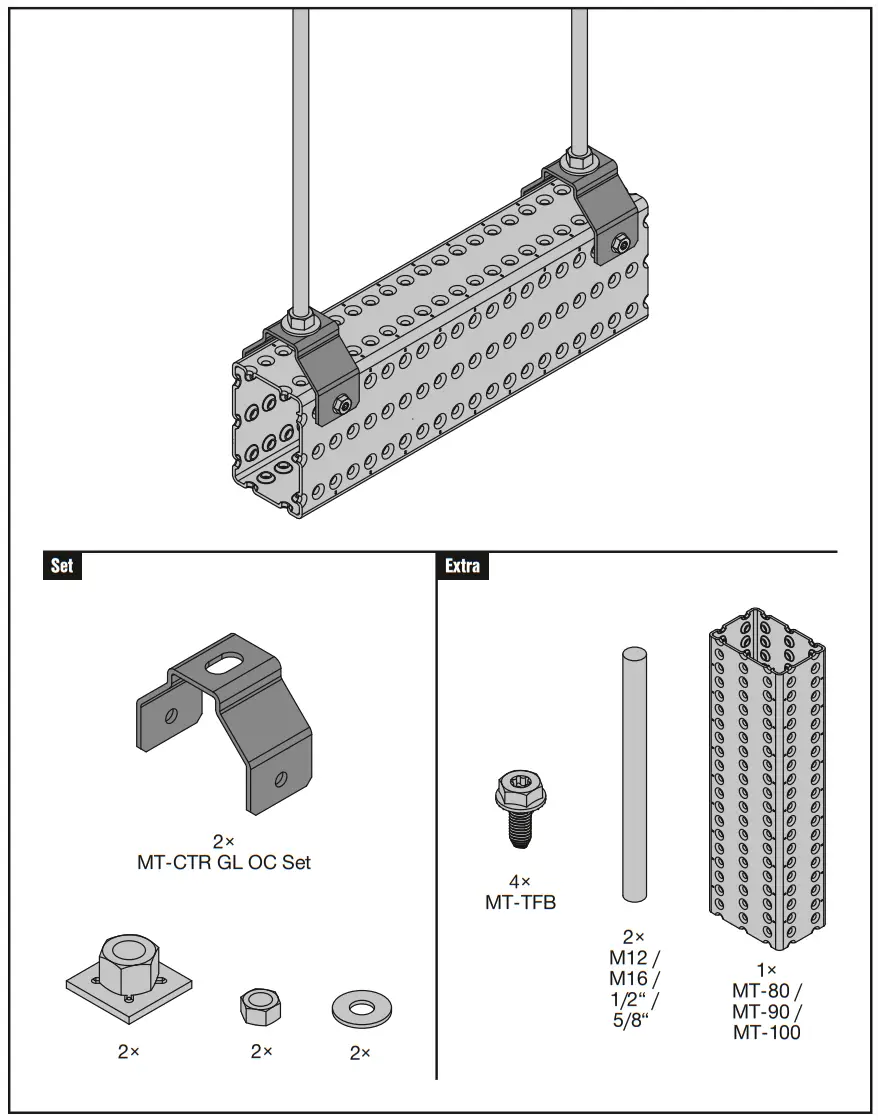 HILTI MT-CTR GL OC Girder Hanger fig 1